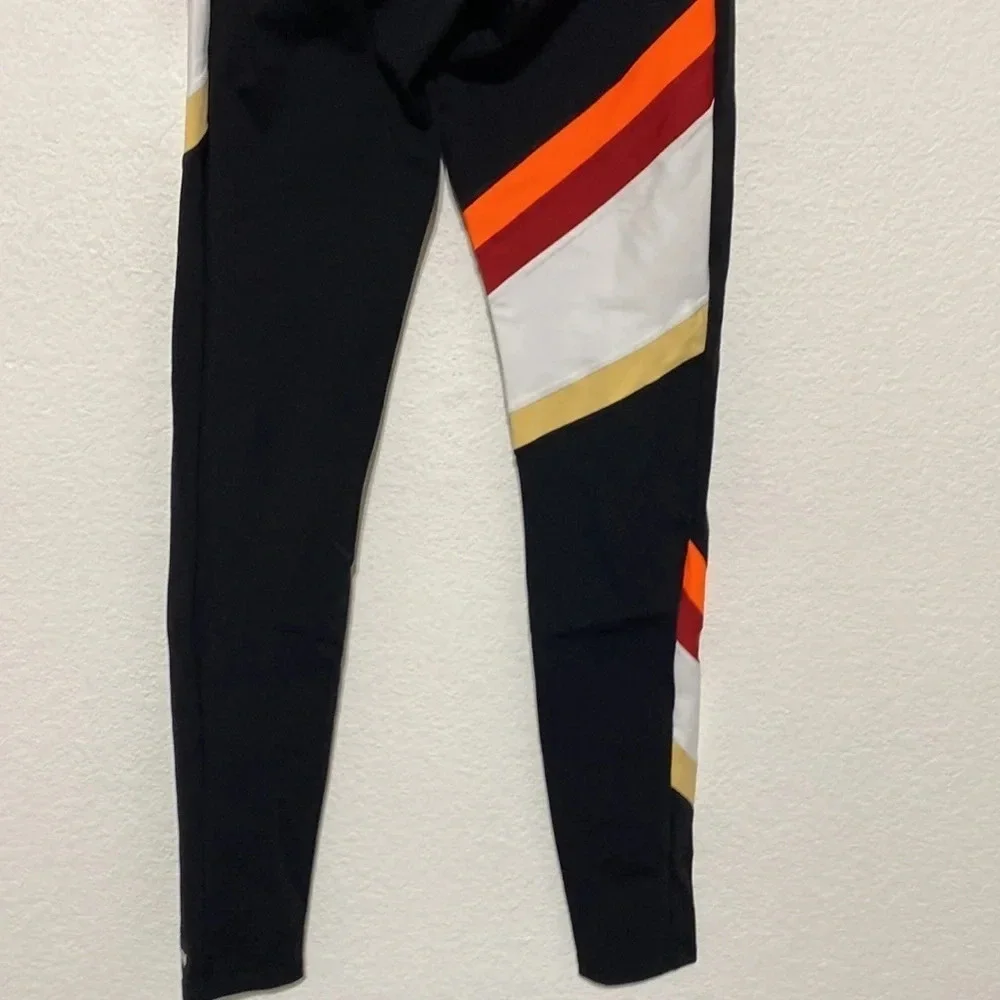 P.E. Nation NWT Black Striped Athletic Leggings Size XS